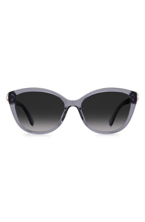 Kate Spade New York hensley 55mm cat eye sunglasses in Grey /Grey Shaded at Nordstrom