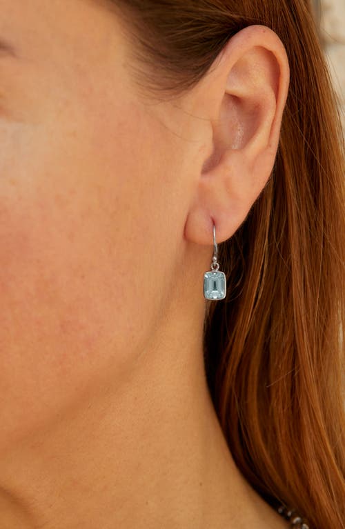 Shop Savvy Cie Jewels Blue Topaz Drop Earrings In Silver/blue