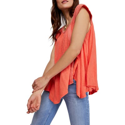 Free People Keep It Casual Tee, Coral