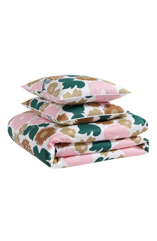 Marimekko Pieni Kukkatori Cotton Duvet Cover Set, King In Pink/beige