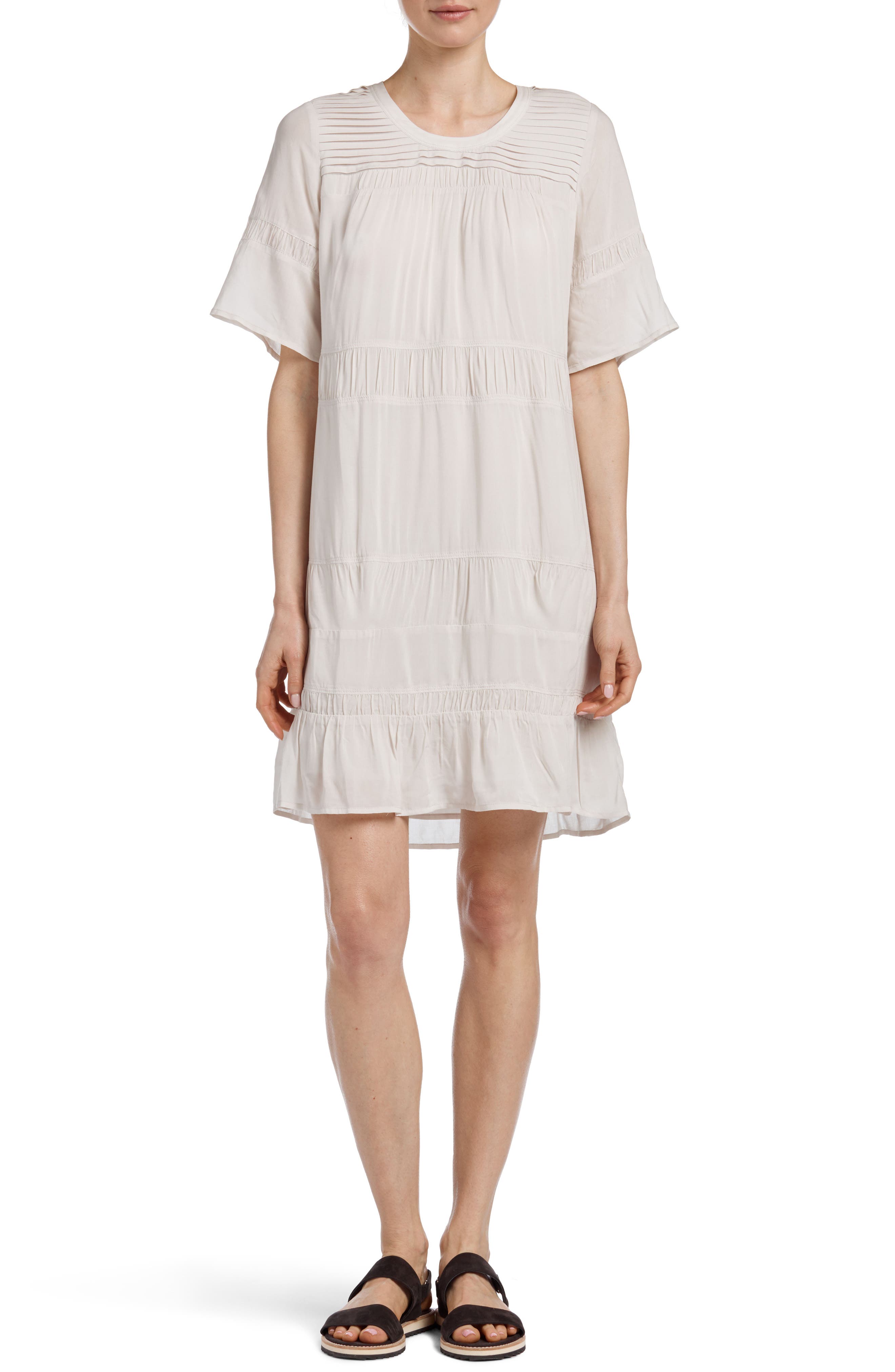 james perse pleated chiffon dress