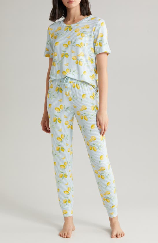 Shop Honeydew Intimates Good Times Pajamas In Tea Leaf Lemons