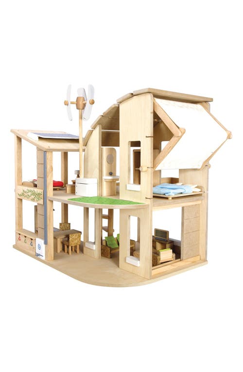 PlanToys 'Green' Dollhouse & Furniture in Off White at Nordstrom