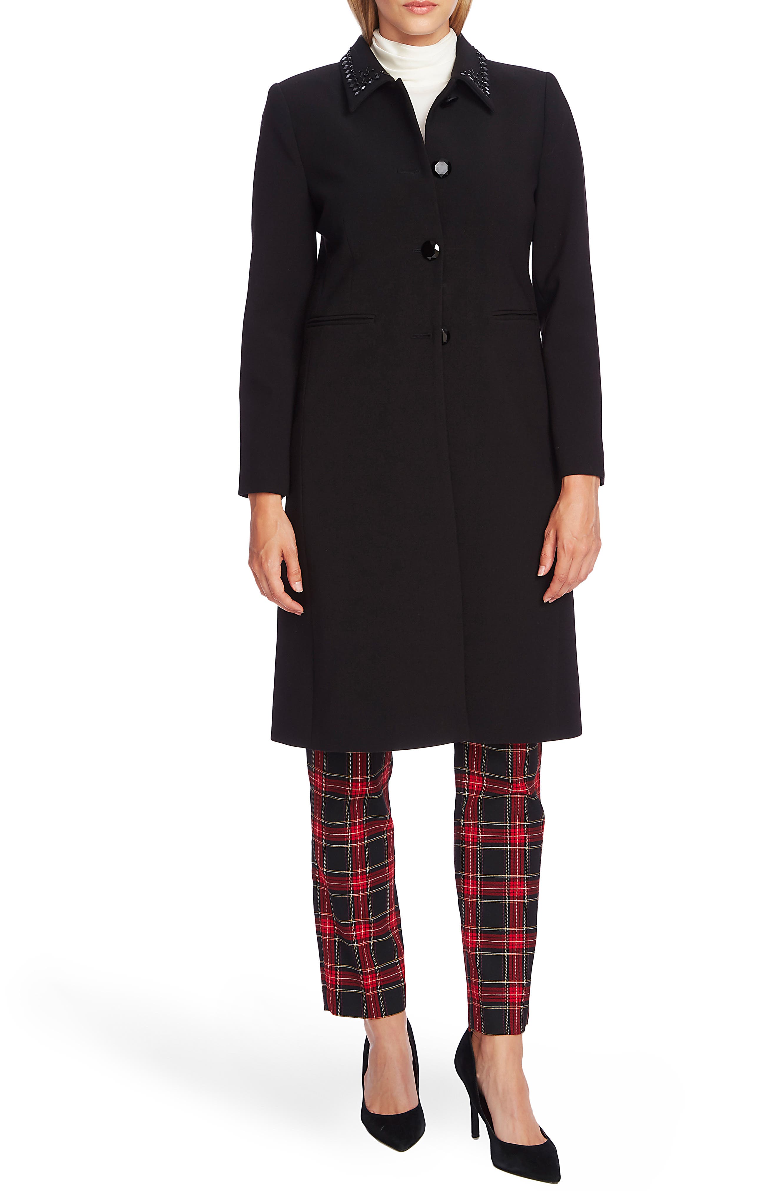 vince high collar coat