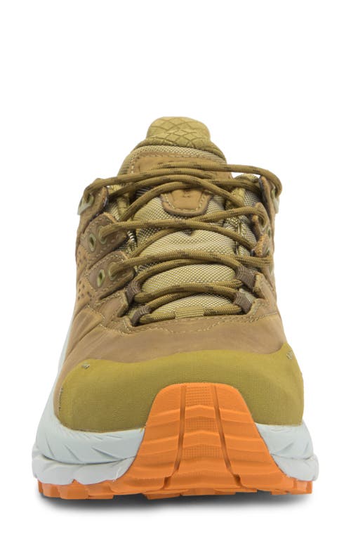 Hoka Gender Inclusive Kaha 2 Low Gtx Waterproof Hiking Shoe In Green Moss/mercury