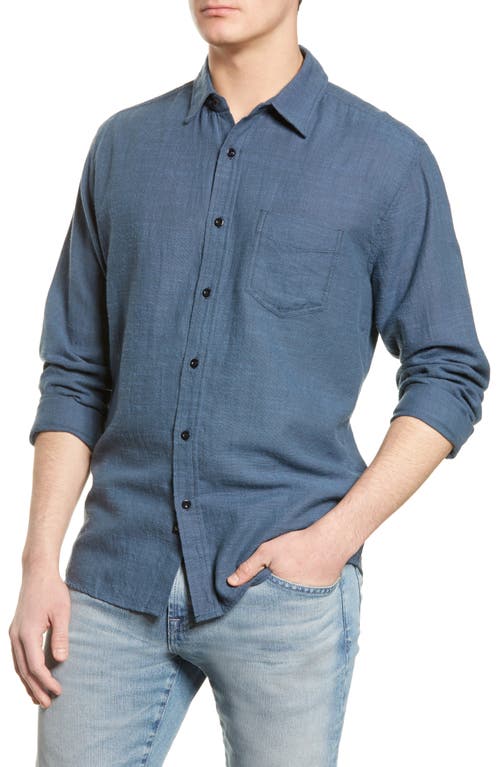 Rails Wyatt Relaxed Fit Solid Button-Up Shirt Sea Blue at Nordstrom,