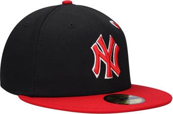 New Era Men's New Era Black/Red New York Yankees Heart Eyes 59FIFTY Fitted  Hat