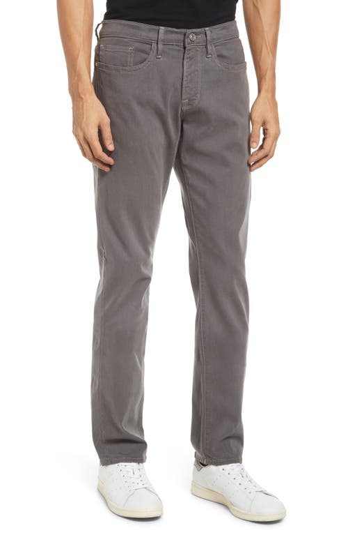 FRAME L'Homme Slim Fit Five-Pocket Twill Pants in Steel Gray
