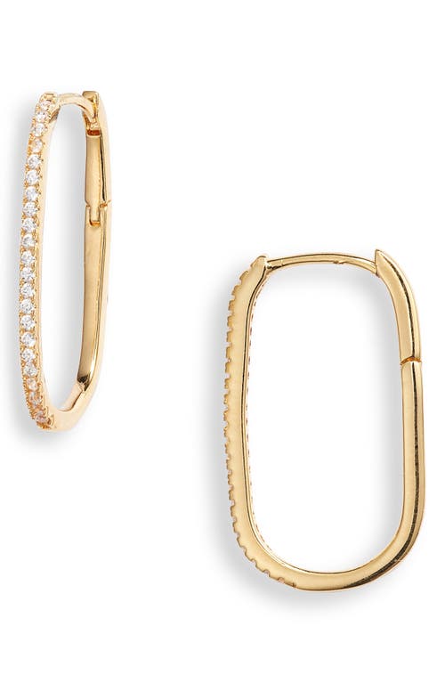 Shop Nordstrom Demi Fine Skinny Oval Hoop Earrings In 14k Gold Plated