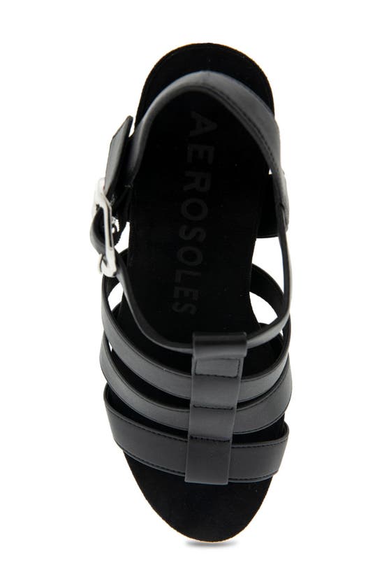 Shop Aerosoles Paige Wedge Sandal In Black Pu