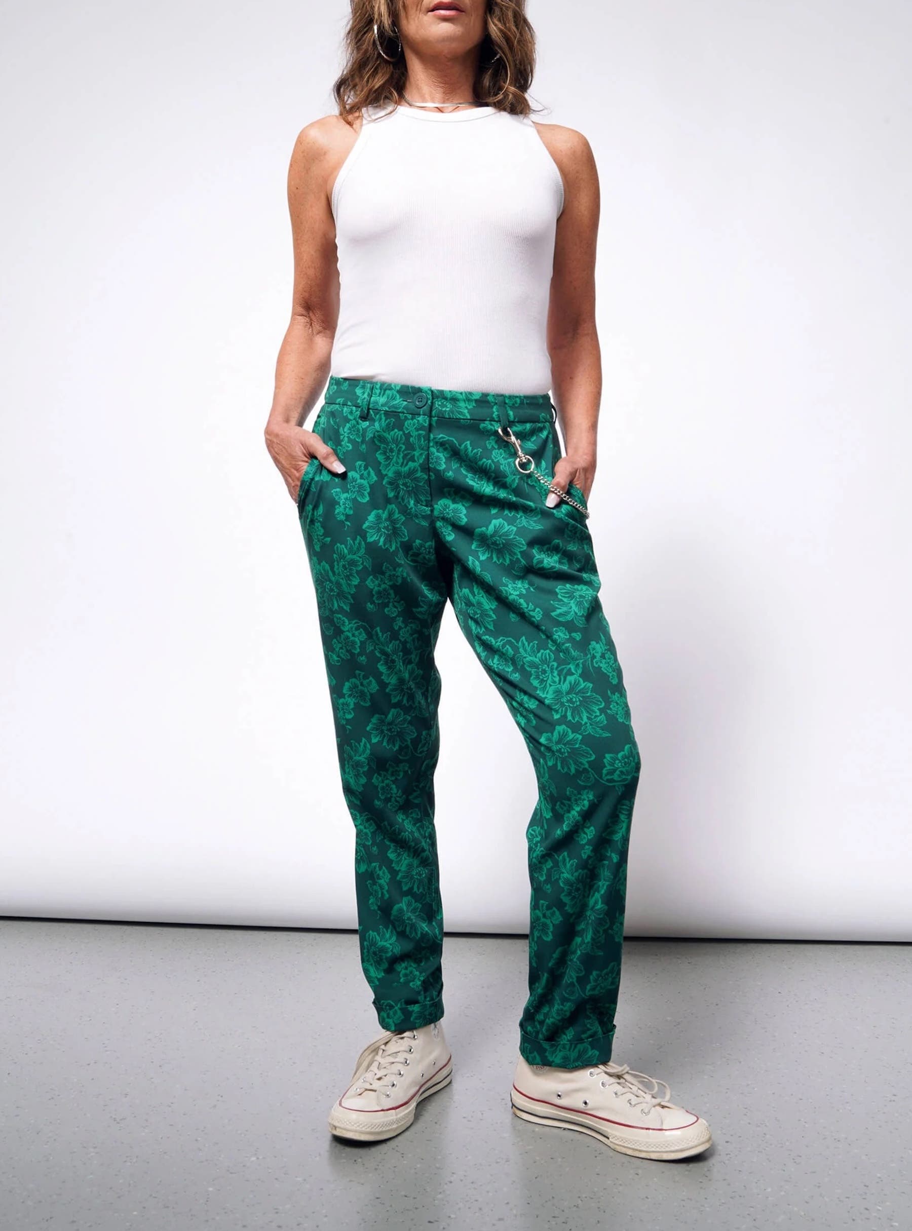 WILDFANG The Empower Trouser in Blossom Forest/emerald Cover