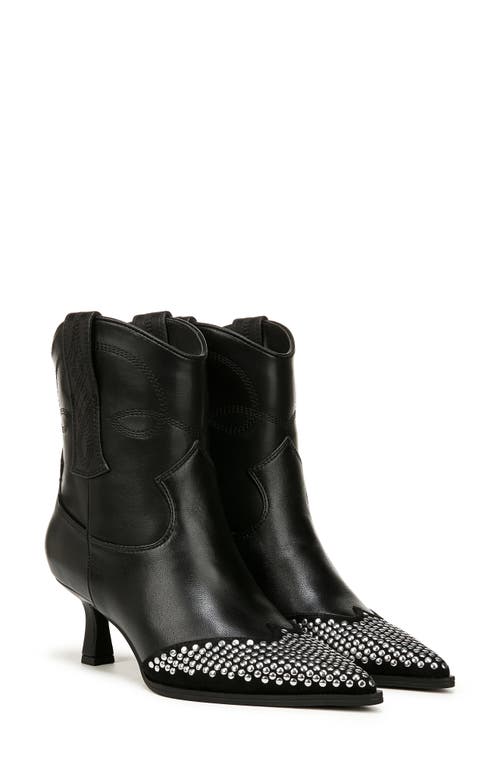 Circus Ny By Sam Edelman Women's Yolanda Metal-studded Kitten-heel Western Booties In Black