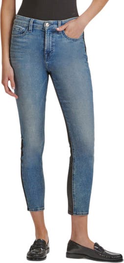 JEN7 by 7 For All Mankind 50/50 Coated Ankle Skinny Jeans