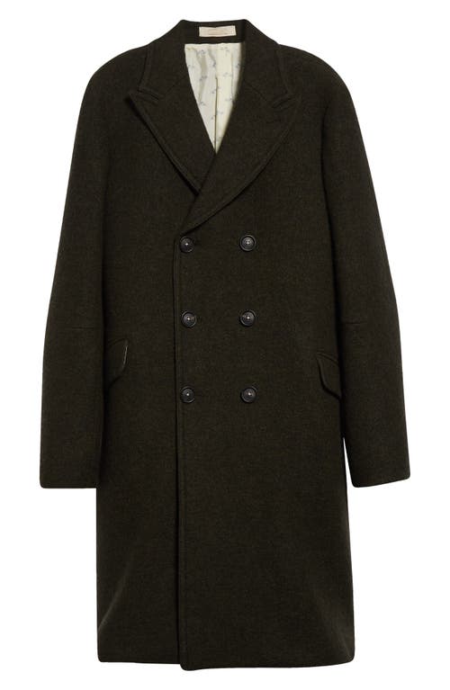 Massimo Alba Dodge Double Breasted Virgin Wool Coat In Hunter