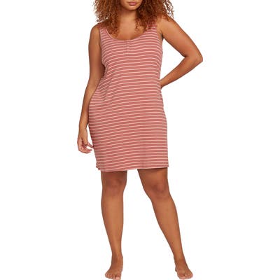 Plus Size Volcom Lil Stripe Minidress, Pink