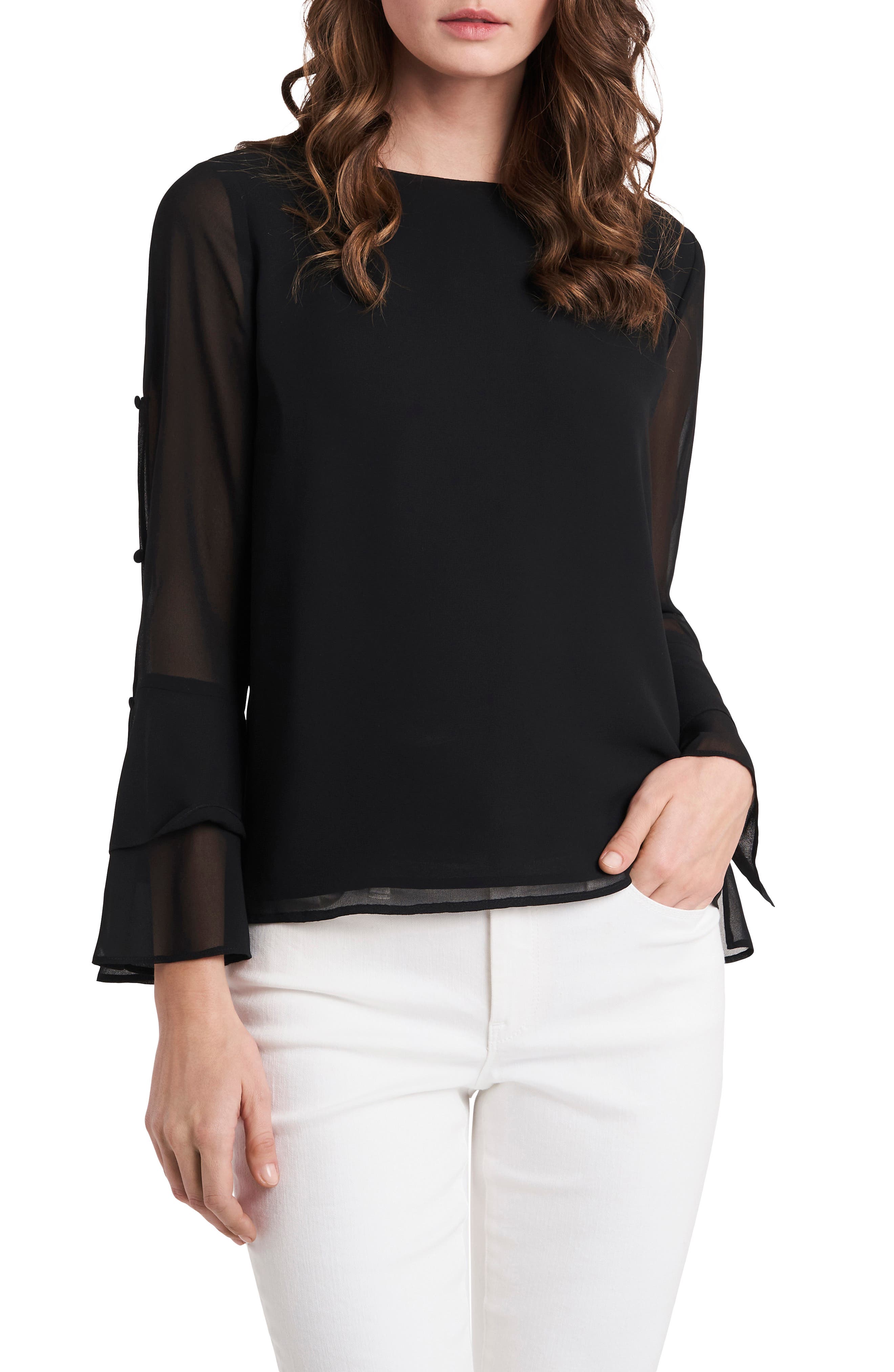 vince camuto bell sleeve blouse