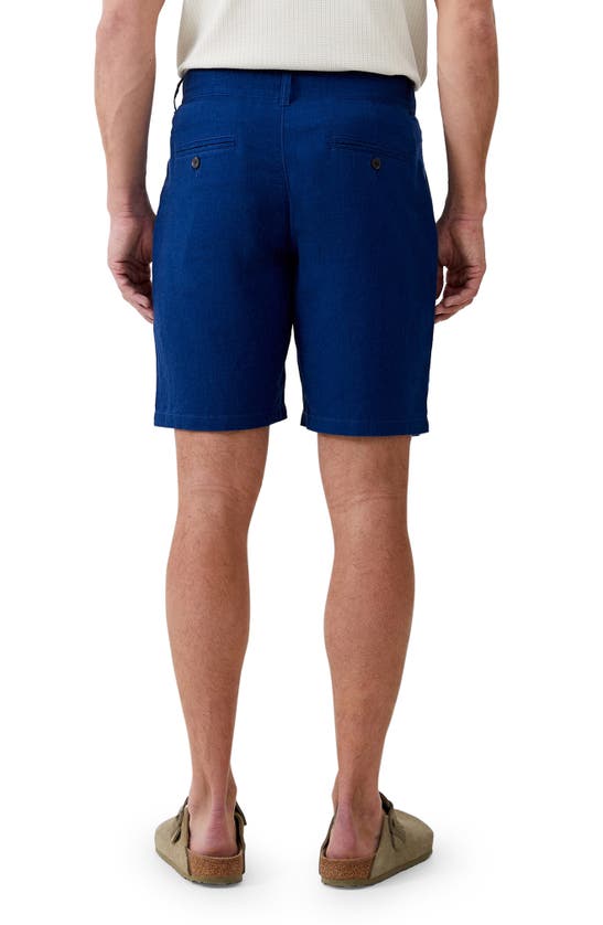 Shop French Connection Linen Blend Shorts In Navy