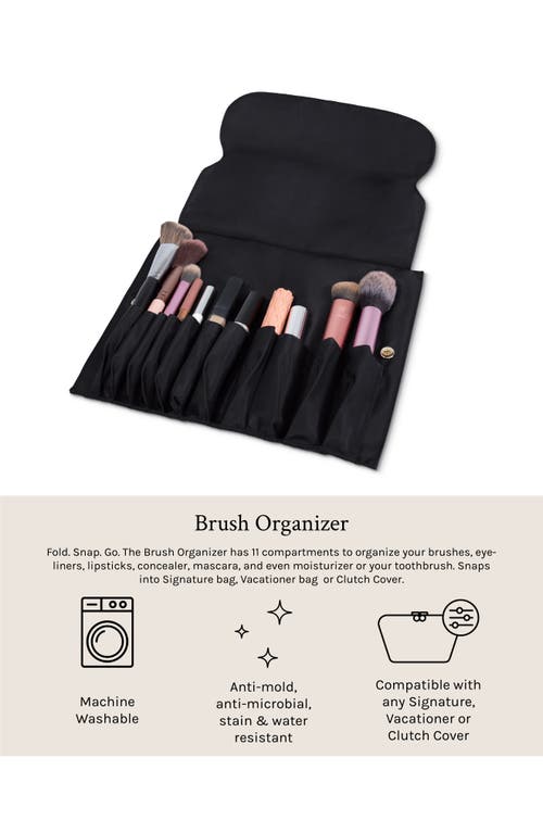 Shop Kusshi Vacationer Makeup Brush Organizer In Black/pink