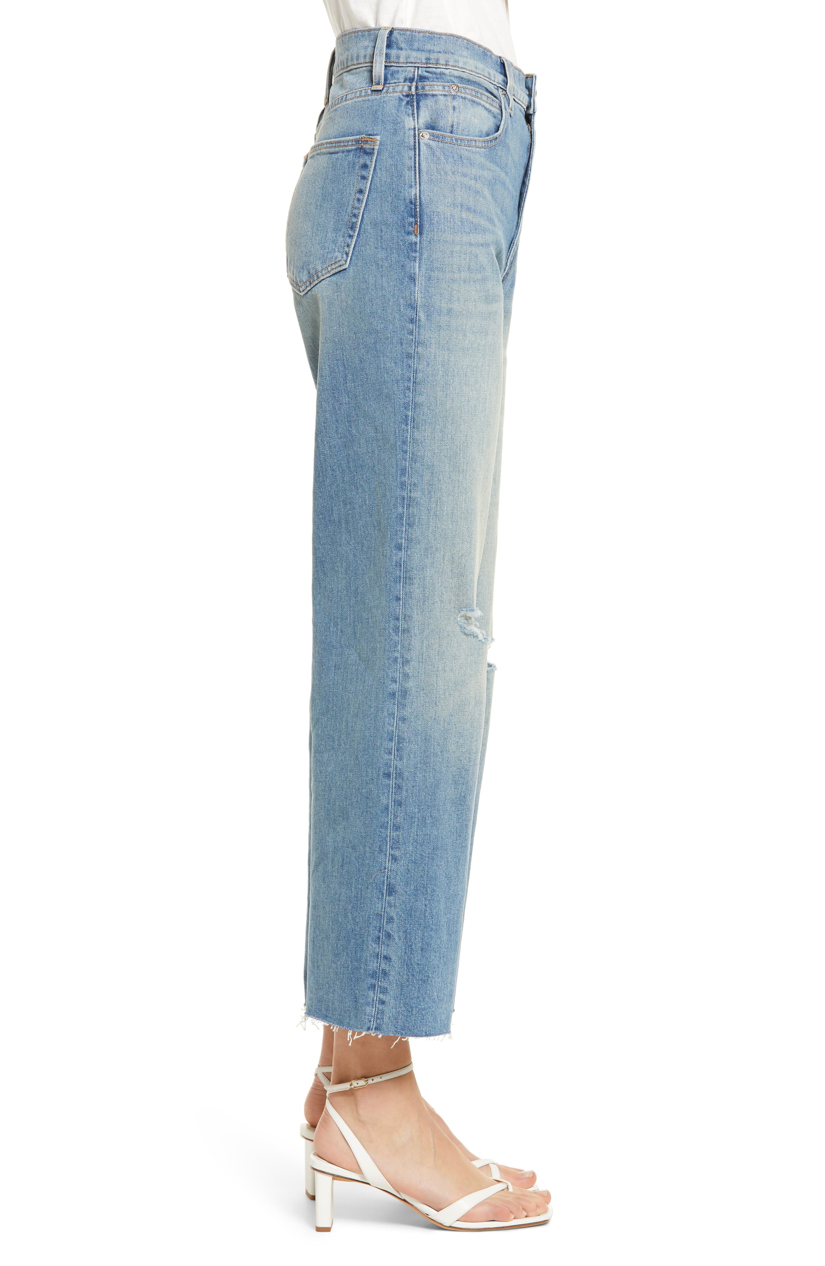 SLVRLAKE Grace High Waist Raw Hem Crop 
