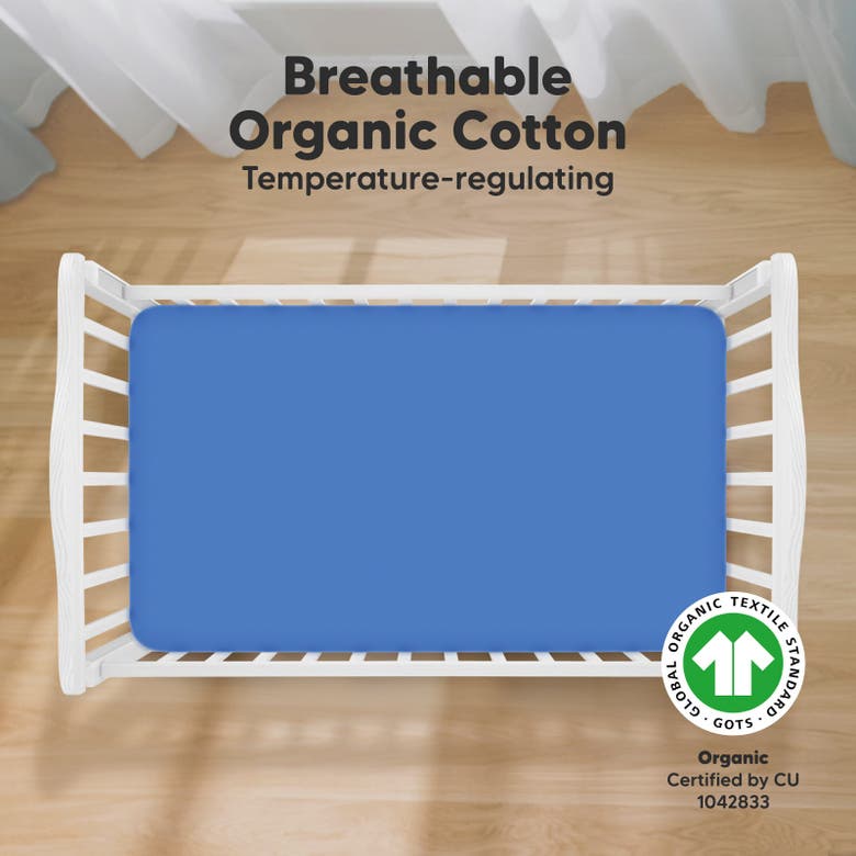 Keababies Soothe Fitted Crib Sheet In Cornflower
