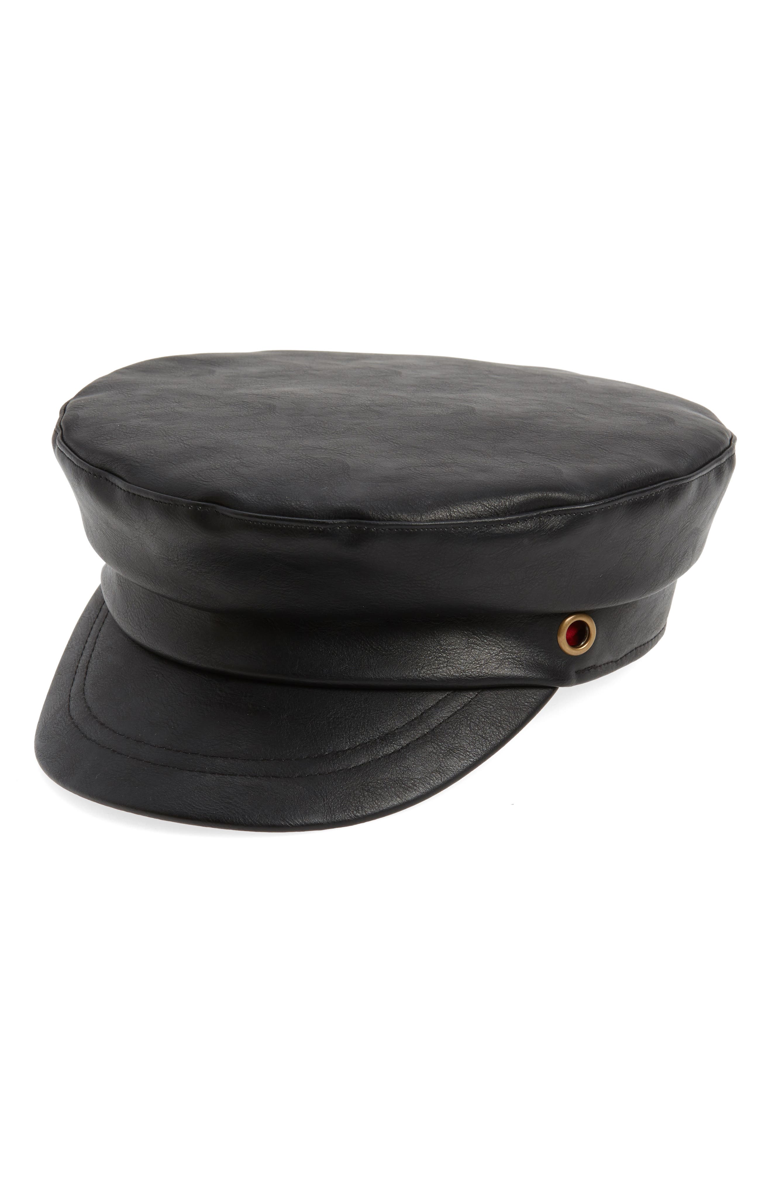 leather fiddler cap