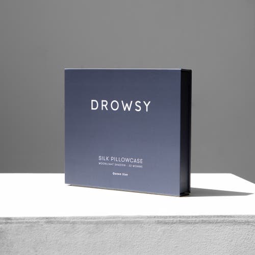 Drowsy Sleep Co . Queen Silk Pillowcase In Moonlight Shadow