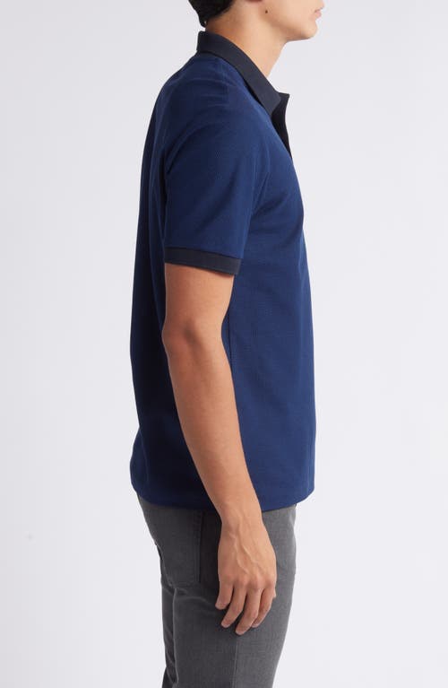 Shop Hugo Boss Boss Phillipson Slim Fit Cotton Polo In Dark Blue