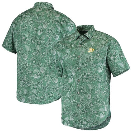 UPC 755633555495 product image for Men's Tommy Bahama Green Oakland Athletics Sport Tiki Luau Button-Up Shirt at No | upcitemdb.com