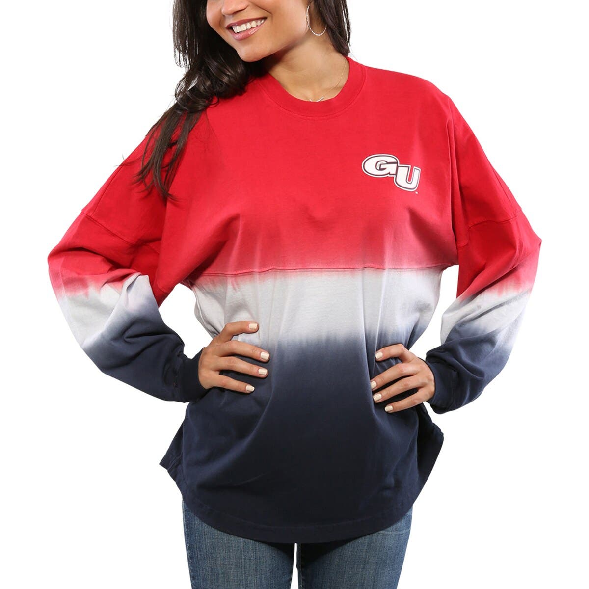 ombre long sleeve shirt women's