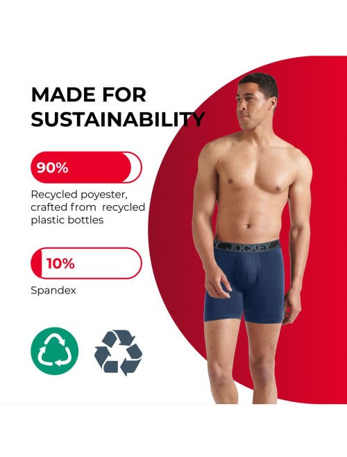 Jockey 2-pk Activemicro Boxer Briefs In Red Black