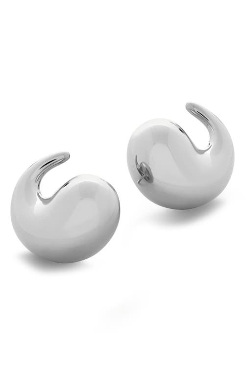 Shop Monica Vinader Nura Wrap Earrings In Sterling Silver