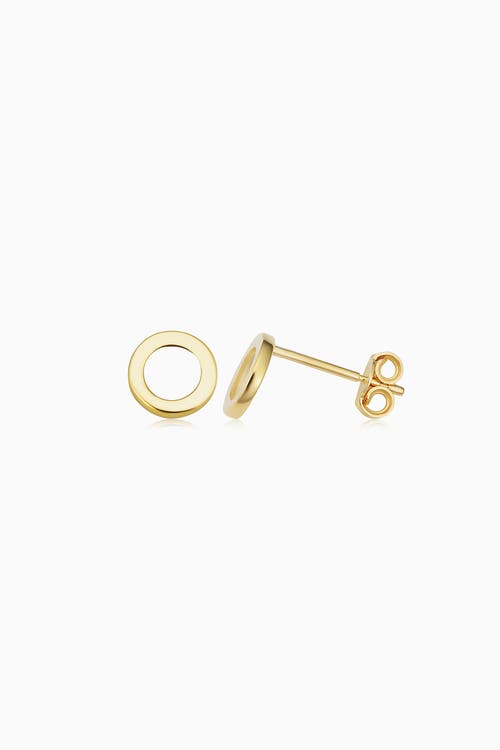Oradina 14k Yellow Gold Full Circle Studs In Yellow Gold