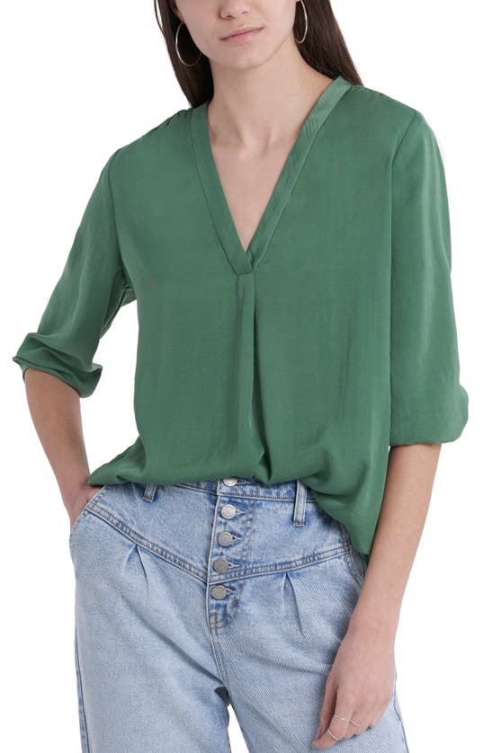 Vince Camuto Rumple Fabric Blouse In Lush Eden