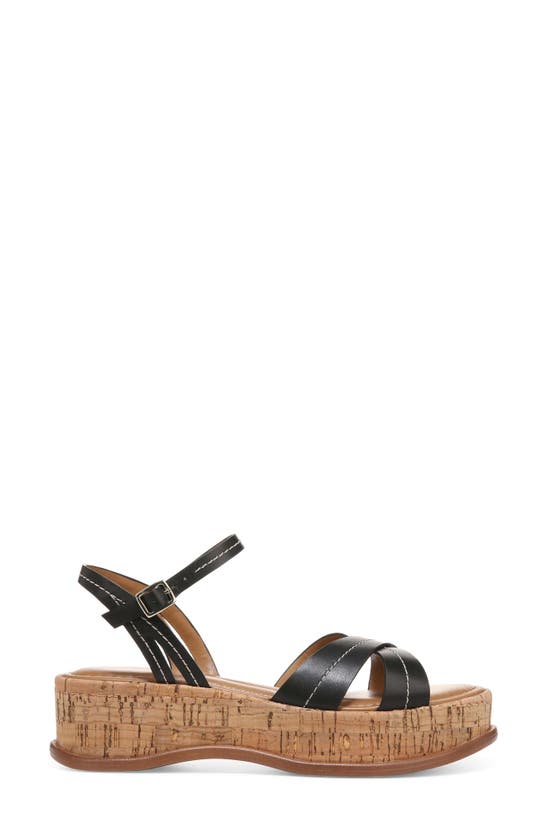 Naturalizer Rikki Platform Sandal In Black Leather | ModeSens