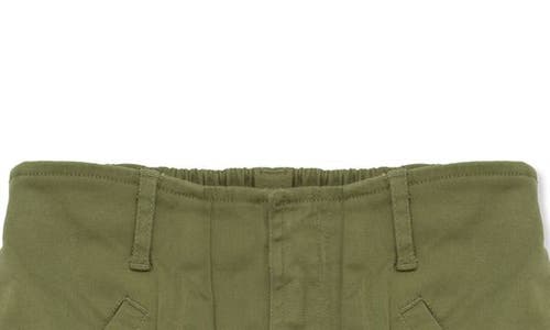 Shop Truce Kids' Stretch Cotton Cargo Pants In Olive