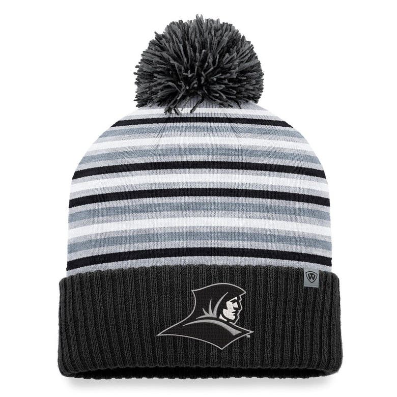 Top Of The World Black Providence Friars Dash Cuffed Knit Hat With Pom