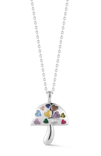 Sphera Milano Mushroom Pendant Necklace In Silver