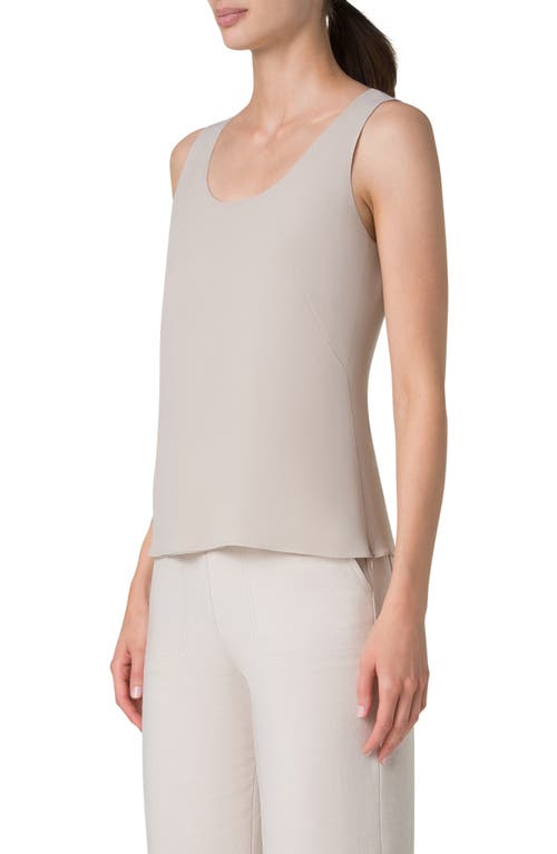 Akris Silk Georgette Tank In Greige