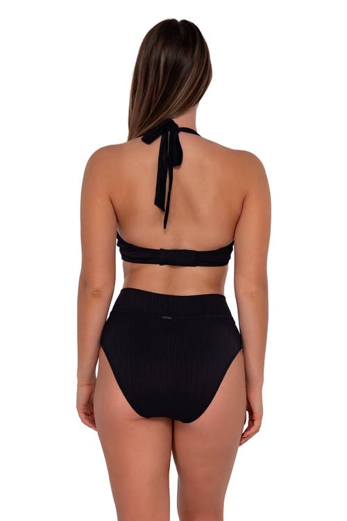 Shop Sunsets Summer Lovin' V-front In Black Seagrass Texture