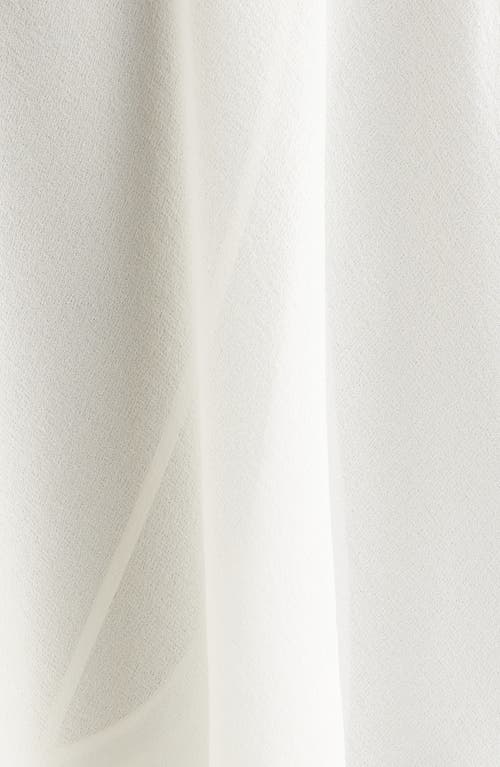 Shop Chloé Cape Sleeve Silk Georgette Maxi Dress In Pristine White