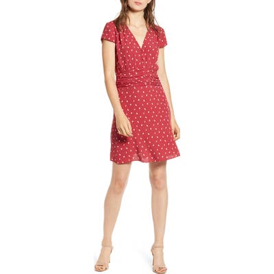 Chelsea28 Ruched Waist Minidress, Red