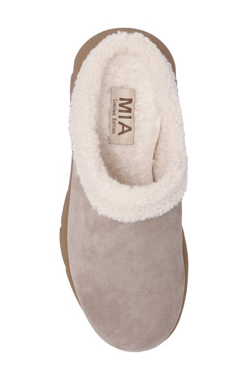 Shop Mia Limited Edition Aric Genuine Shearling Slipper In Stone/off White