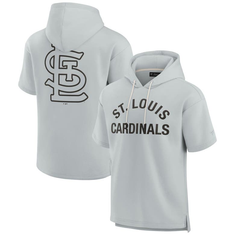 Shop Fanatics Signature Unisex  Gray St. Louis Cardinals Elements Super Soft Fleece Short Sleeve Pullover
