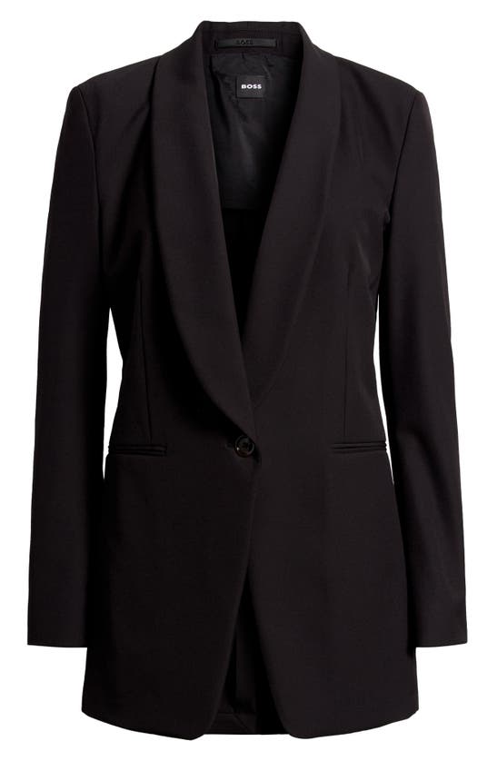 Shop Hugo Boss Jegular One-button Blazer In Black