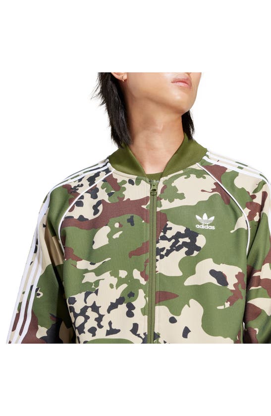 Shop Adidas Originals Adidas Lifestyle Camo Superstar Track Jacket In Wild Pine