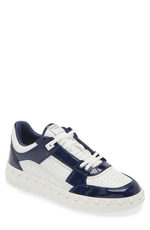 Valentino Garavani Freedots Patent Leather Trim Low Top Sneaker Worker/bianco at Nordstrom,