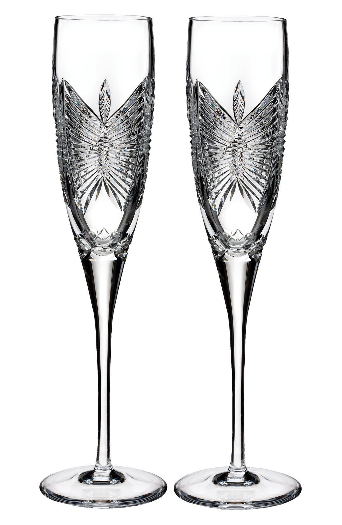 Waterford 'Love Happiness' Lead Crystal Champagne Flutes (Set of 2