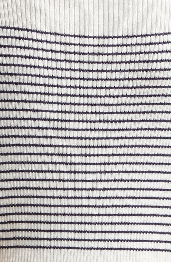 Shop Atm Anthony Thomas Melillo Stripe Cotton & Silk Sweater In Chalk / Ink