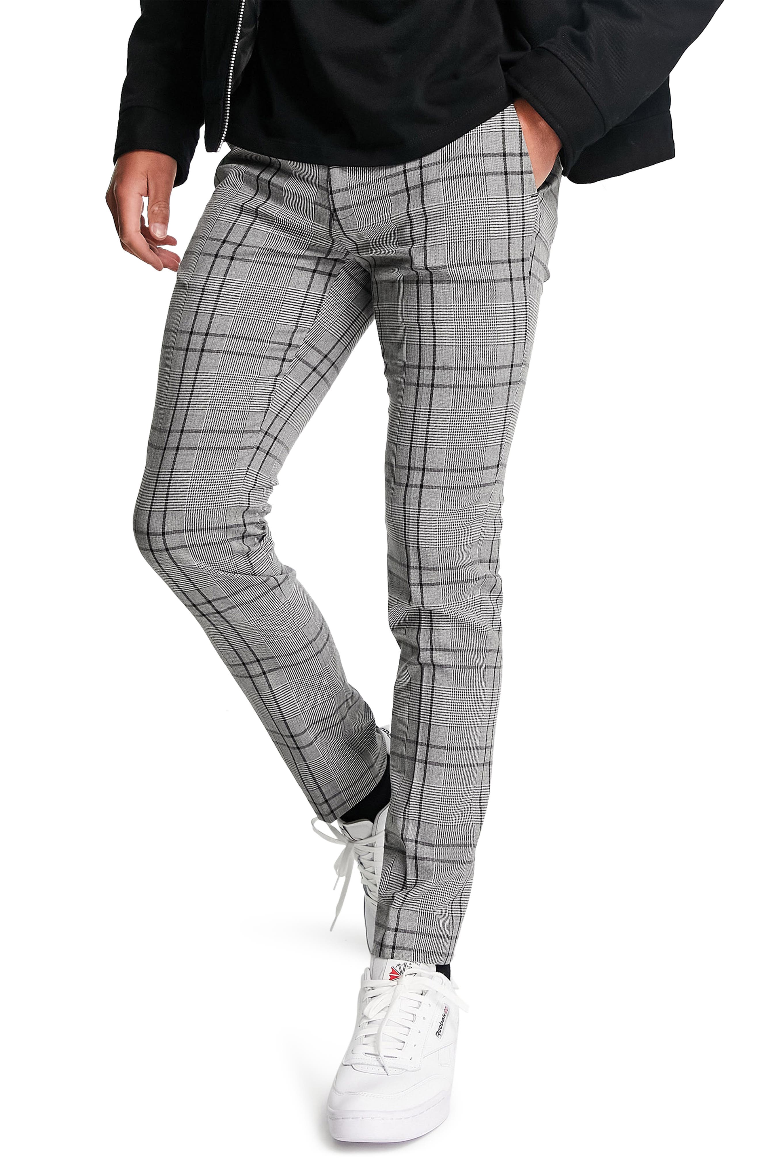 mens grey skinny dress pants