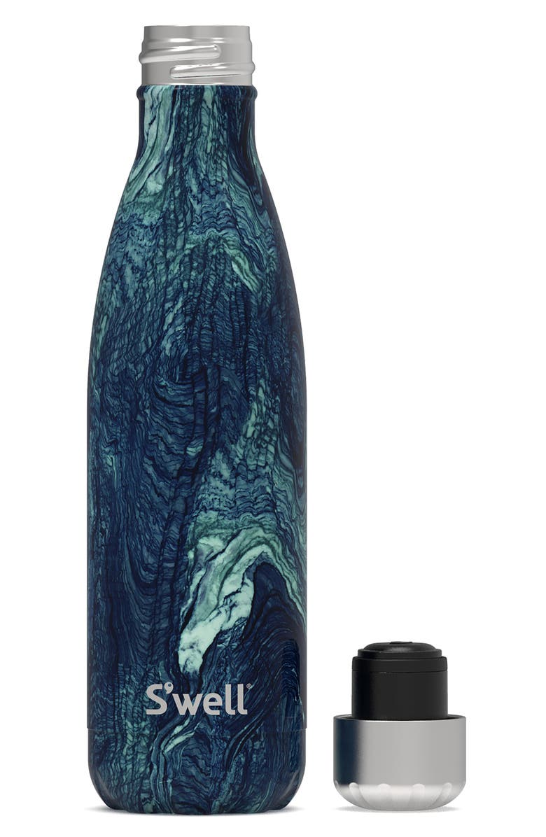 S'well 17-Ounce Insulated Stainless Steel Water Bottle, Alternate, color, Azurite Marble